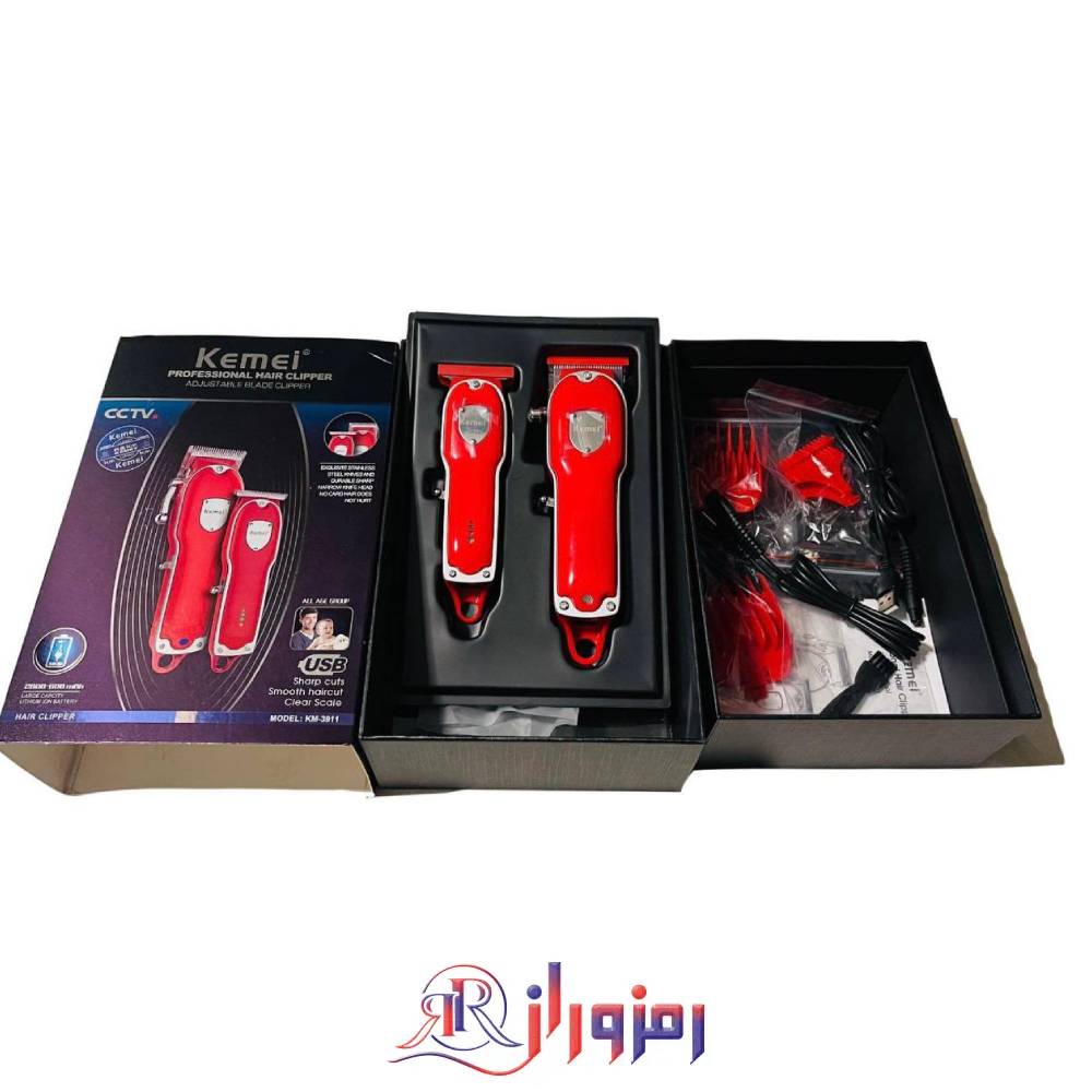 ست ماشین اصلاح و خط زن کیمی km-3911، خرید و قیمت ست ماشین اصلاح و خط زن کیمی km-3911